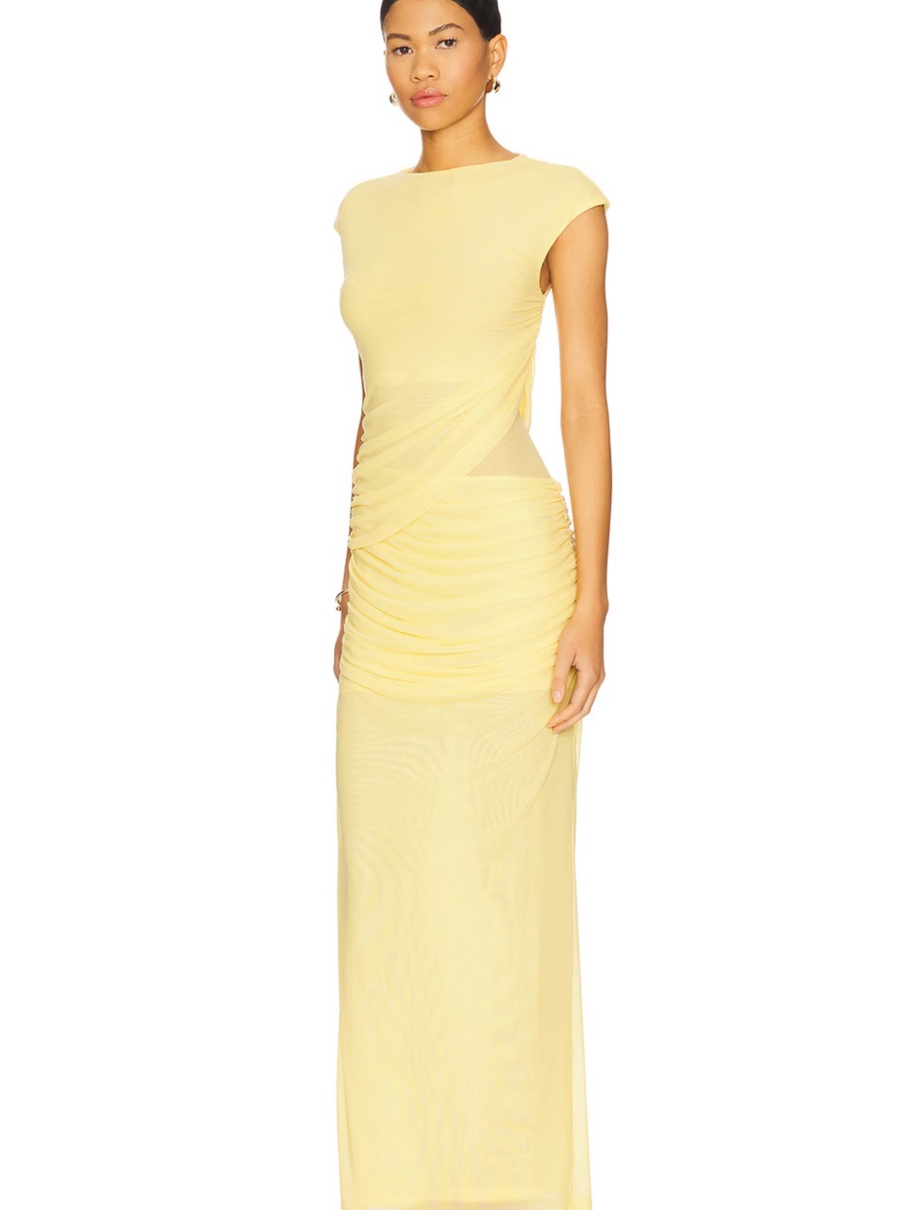 SNDYS yellow mesh dress - Picture 2 of 4